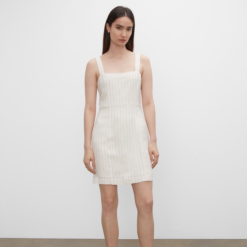 Club Monaco striped square neck mini dress